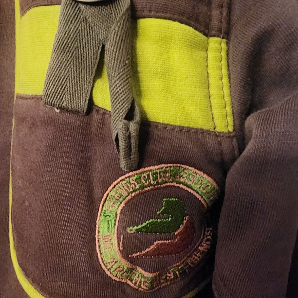 BIG SHOT  Zippered Heavy Jacket Boys Large  Faux Fur Lined Brown Embroidered - Picture 4 of 11